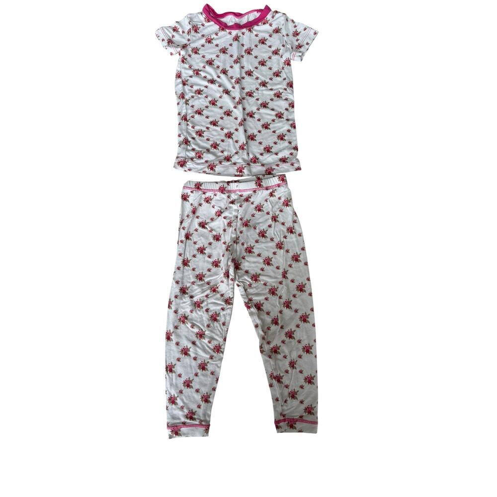 Kickee Kids Floral Print Short Sleeve Pajama Set Size 2T